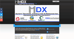 Desktop Screenshot of mdxsafetyinc.com