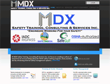 Tablet Screenshot of mdxsafetyinc.com